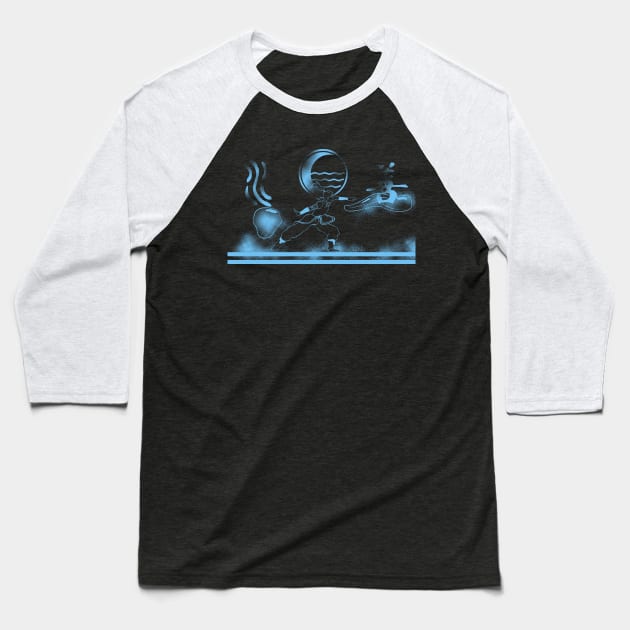 Korra Waterbending Baseball T-Shirt by Silentrebel